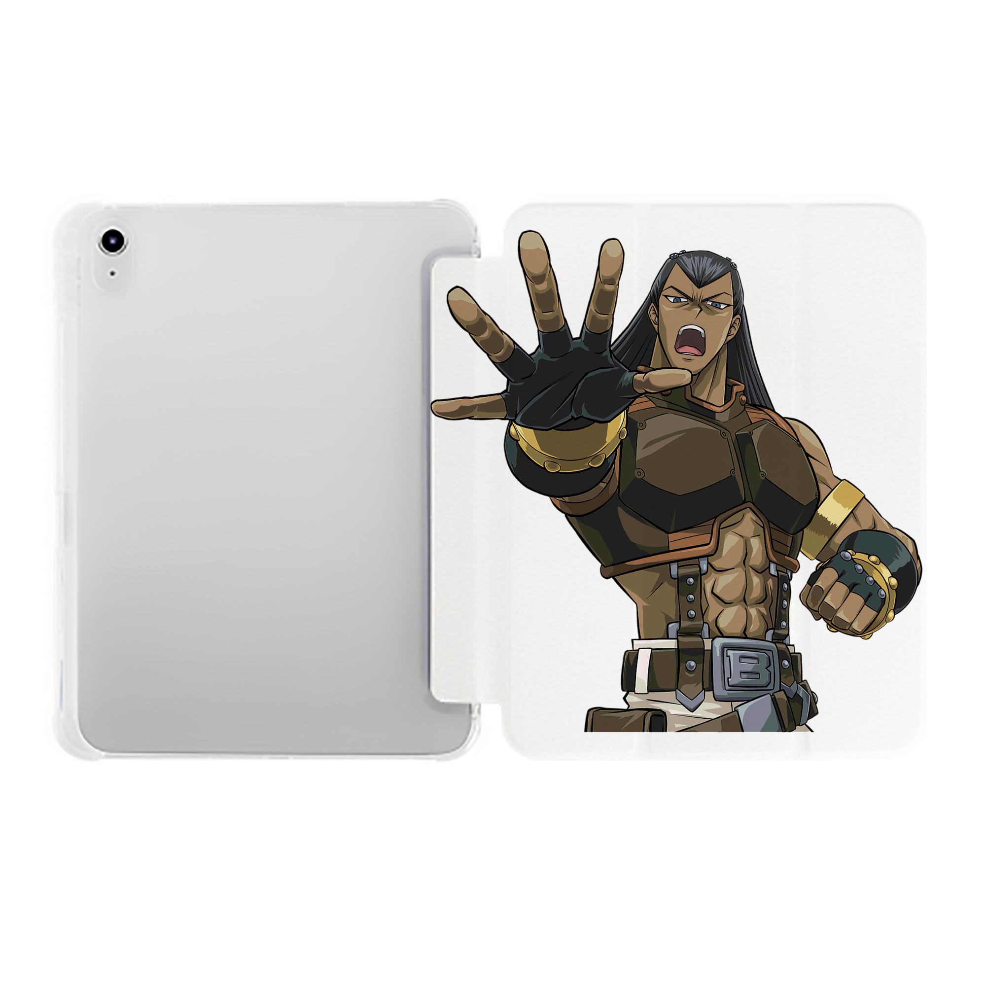 （画像用） 遊☆戯☆王 Yu-Gi-Oh! IPad ケース ペン収納付き 三つ折りスタンド PUレザー×シリコン 対応機種9.5/10.5/10.9インチ